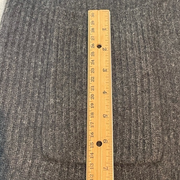 New Vintage Express Tricot lambswool angora gray sweater front pockets vintage - Picture 8 of 9